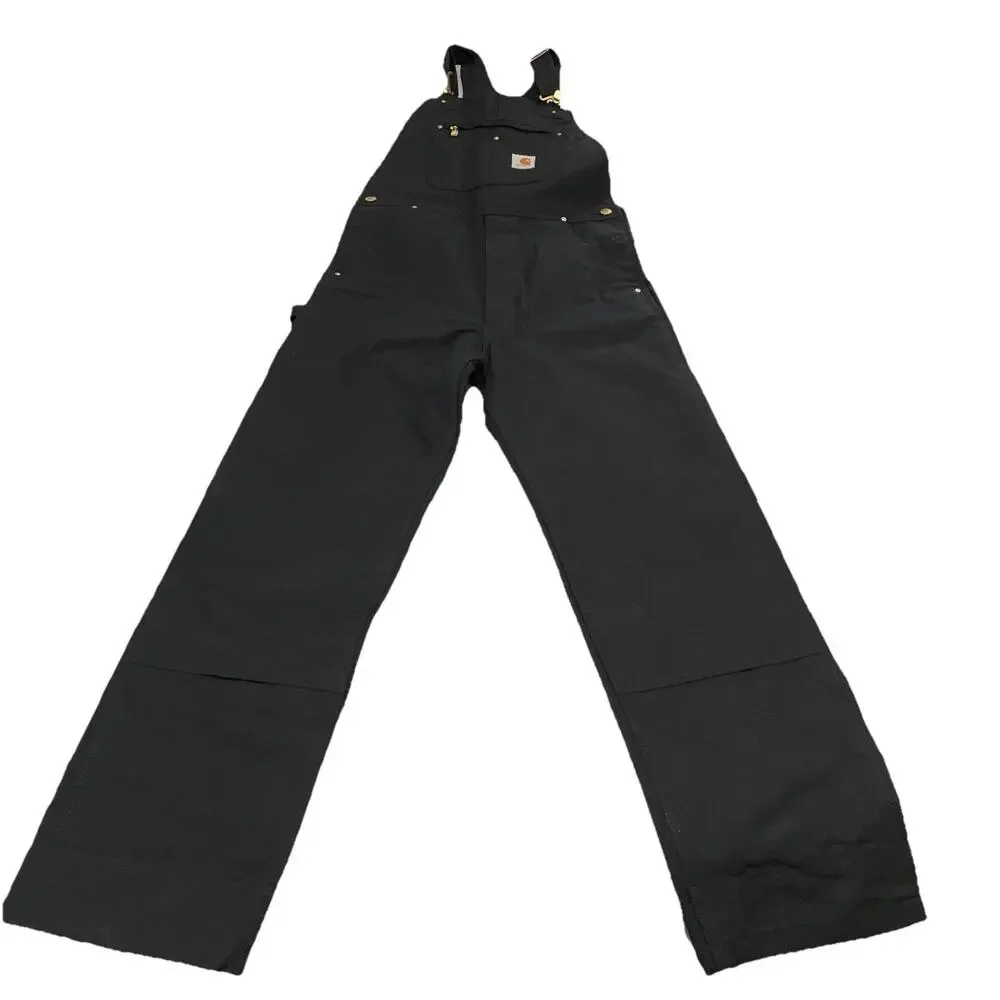 Carhartt Black Work Overalls Bib Pants